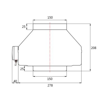 Dalap 8130 - Ventilatore radiale per condotto TURBINE M 150 100W/230V