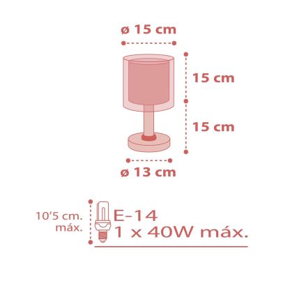 Dalber 41001S - Lampada per bambini DOTS 1xE14/40W/230V