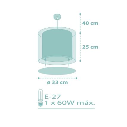 Dalber 41002H - Lampadario per bambini DOTS 1xE27/60W/230V