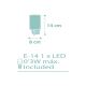Dalber 41005H - Lampada a LED da presa DOTS 1xE14/0,3W/230V