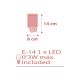 Dalber 41005S - Lampada a LED da presa DOTS 1xE14/0,3W/230V