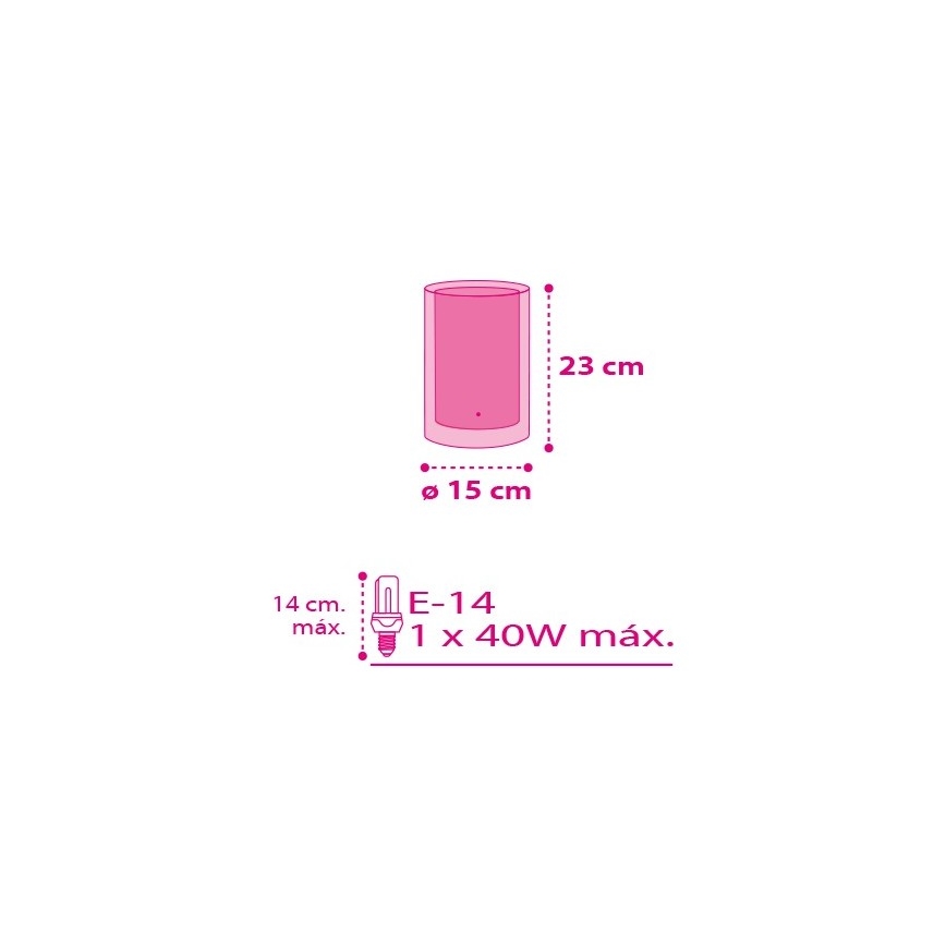 Dalber 41181 - Lampada da tavolo CUORE 1xE14/40W/230V