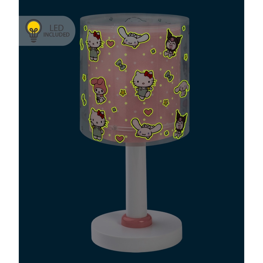 Dalber 41251 - Lampada notturna LED per bambini HELLO KITTY&FRIENDS 1xG4/4W/230V rosa