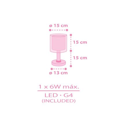 Dalber 41251 - Lampada notturna LED per bambini HELLO KITTY&FRIENDS 1xG4/4W/230V rosa