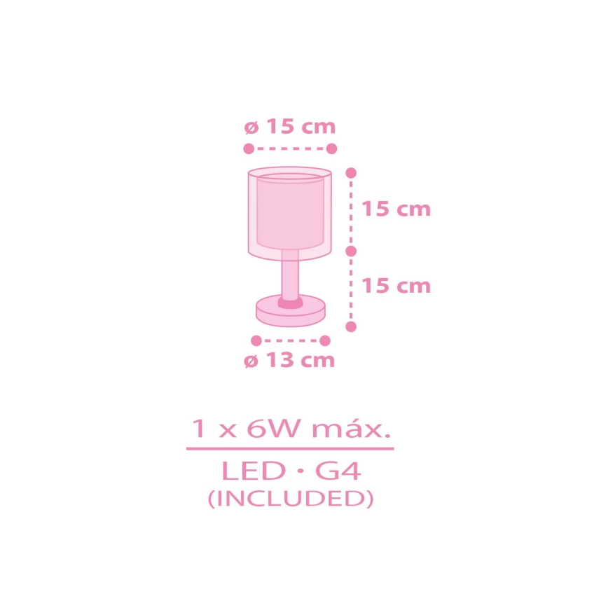 Dalber 41251 - Lampada notturna LED per bambini HELLO KITTY&FRIENDS 1xG4/4W/230V rosa