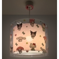 Dalber 41252 - Lampadario per bambini HELLO KITTY&FRIENDS 1xE27/15W/230V rosa