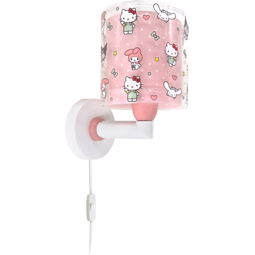 Dalber 41259 - Lampada da parete per bambini HELLO KITTY&FRIENDS 1xE27/15W/230V rosa