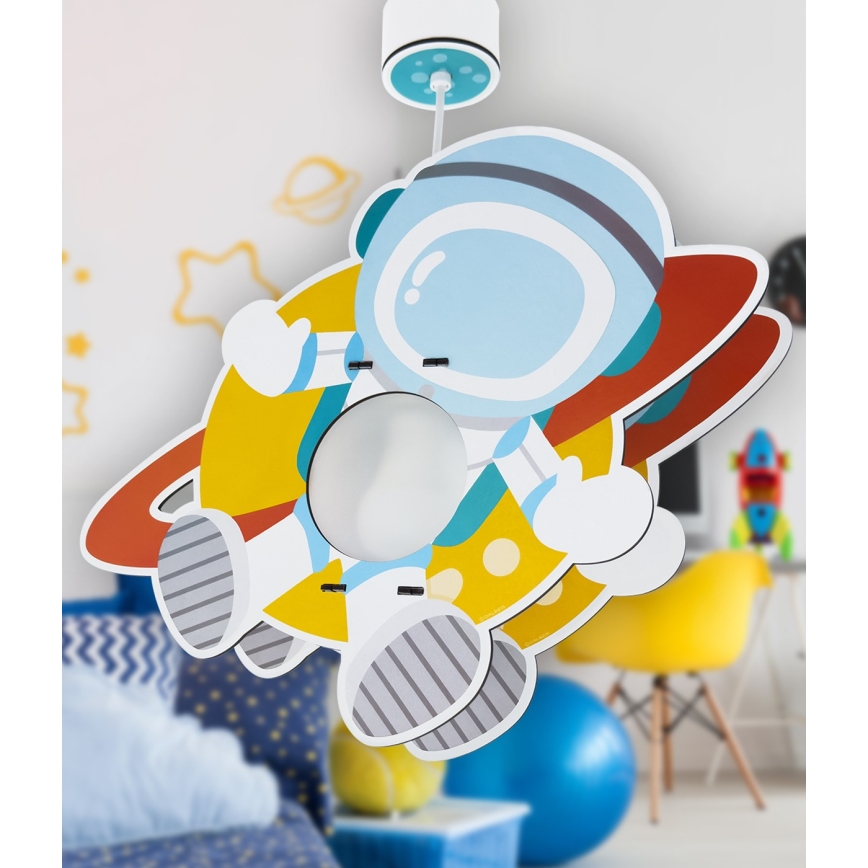 Dalber 41347 - Lampadario per bambini ASTRONAUT 1xE27/15W/230V
