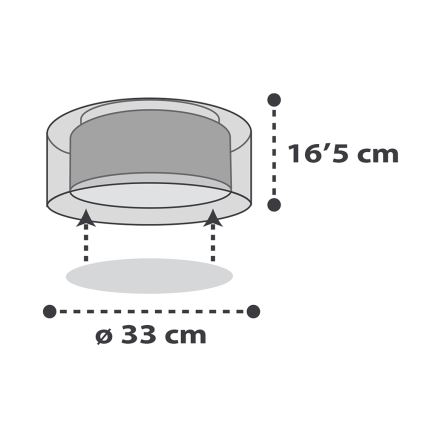 Dalber 41416E - Plafoniera per bambini CLOUDS 2xE27/60W/230V grigio