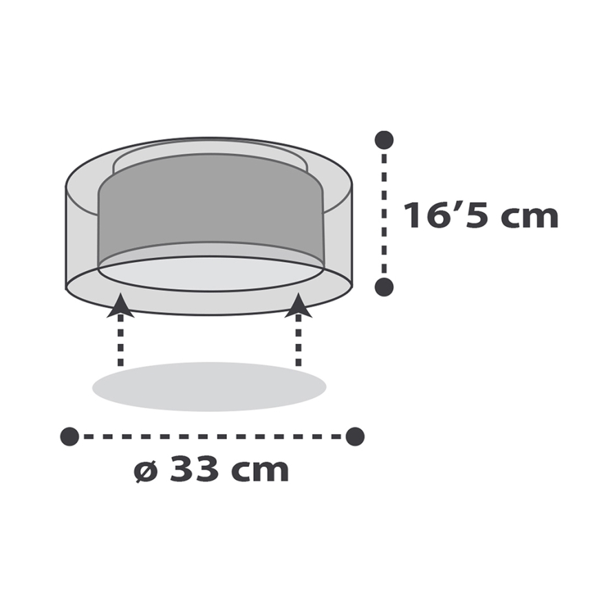 Dalber 41416E - Plafoniera per bambini CLOUDS 2xE27/60W/230V grigio