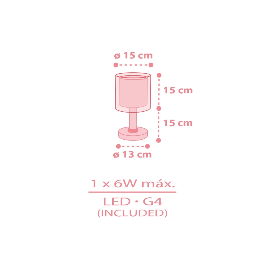 Dalber 41571S - Lampada LED per bambini BABY TEDDY 1xG4/4W/230V rosa