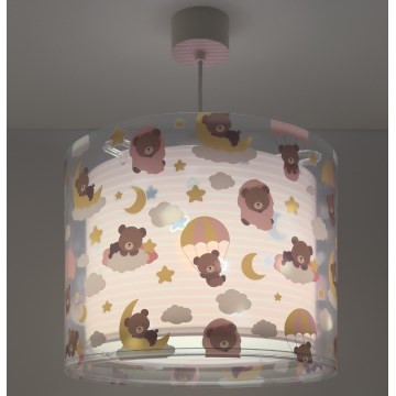 Dalber 41572S - Lampadario per cameretta BABY TEDDY 1xE27/15W/230V rosa