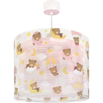 Dalber 41572S - Lampadario per cameretta BABY TEDDY 1xE27/15W/230V rosa