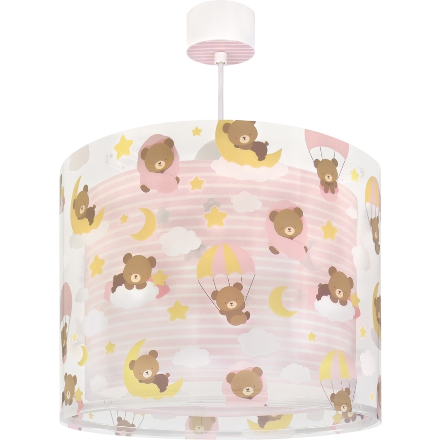 Dalber 41572S - Lampadario per cameretta BABY TEDDY 1xE27/15W/230V rosa