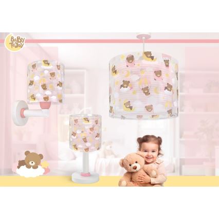 Dalber 41572S - Lampadario per cameretta BABY TEDDY 1xE27/15W/230V rosa