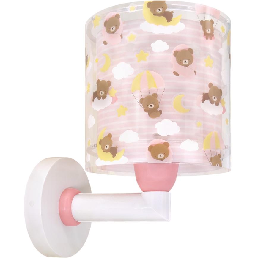 Dalber 41579S - Lampada da parete per bambini BABY TEDDY 1xE27/15W/230V rosa