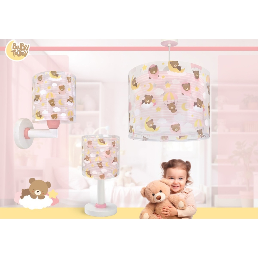 Dalber 41579S - Lampada da parete per bambini BABY TEDDY 1xE27/15W/230V rosa