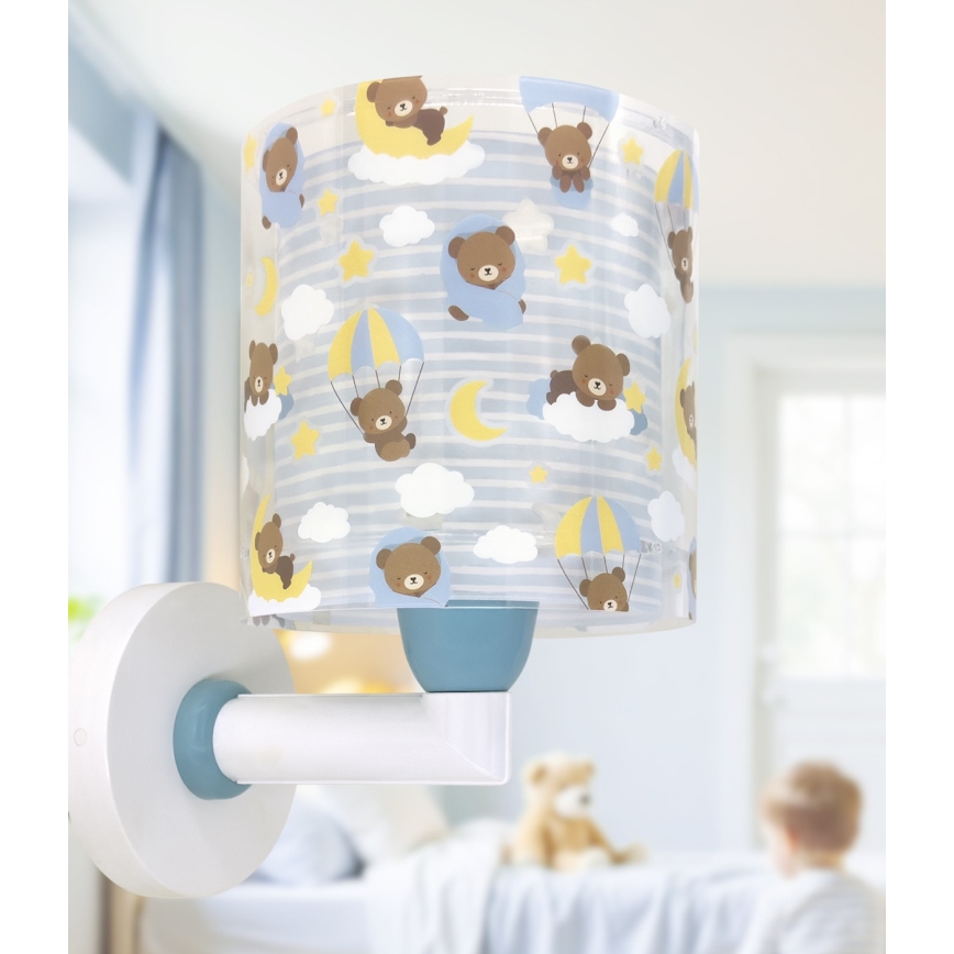 Dalber 41579T - Lampada da parete per bambini BABY TEDDY 1xE27/15W/230V blu