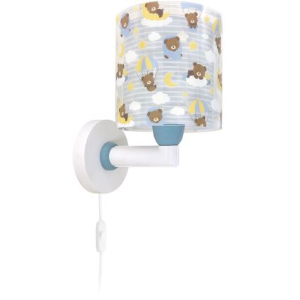 Dalber 41579T - Lampada da parete per bambini BABY TEDDY 1xE27/15W/230V blu