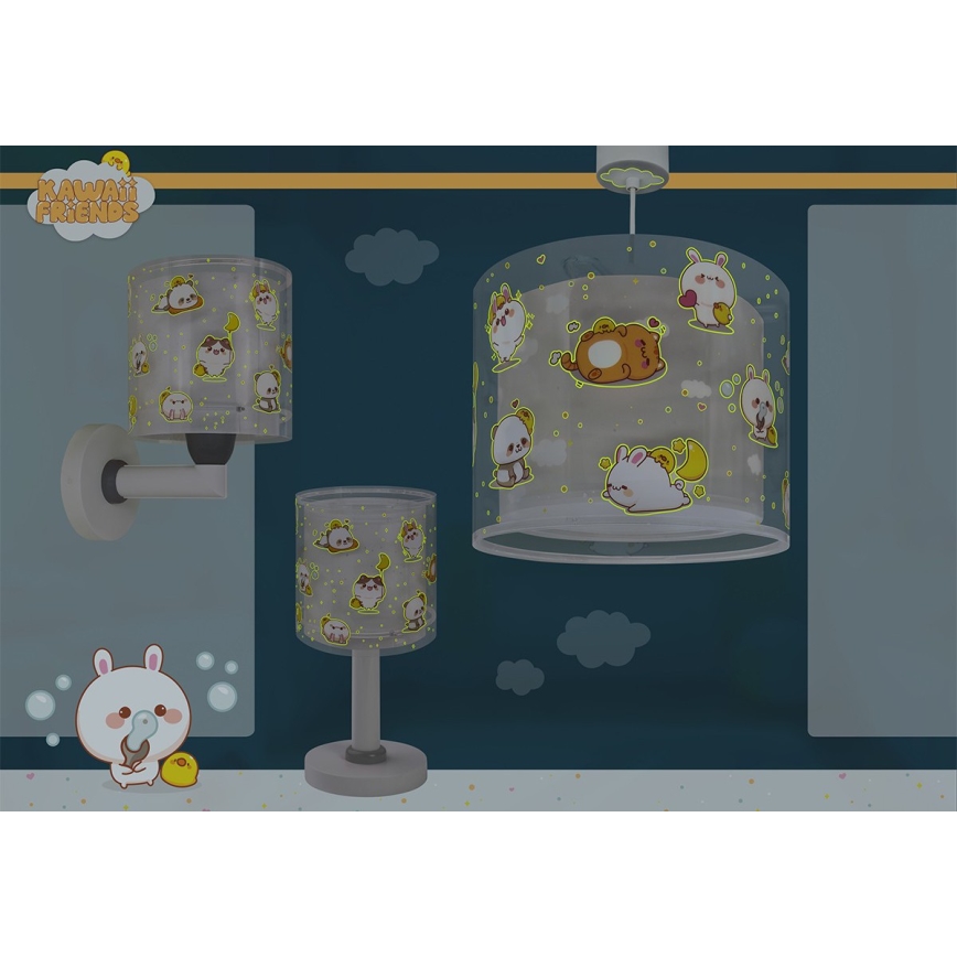 Dalber 41761E - Lampada da tavolo LED per bambini KAWAII FRIENDS 1xG4/4W/230V grigia