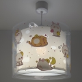 Dalber 41762E - Lampadario per cameretta KAWAII FRIENDS 1xE27/15W/230V grigio