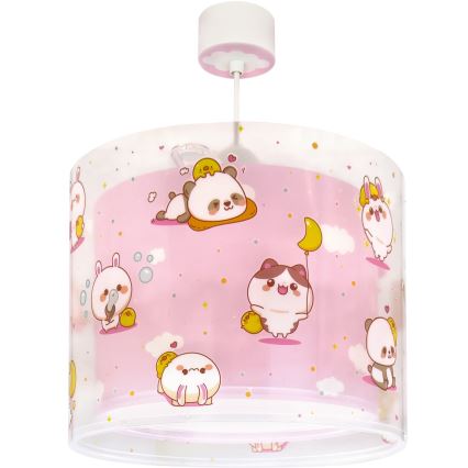 Dalber 41762S - Lampadario per cameretta KAWAII FRIENDS 1xE27/15W/230V rosa