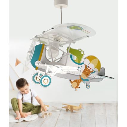 Dalber 54542 - Lampadario per bambini LITTLE CROCODILE 1xE27/15W/230V