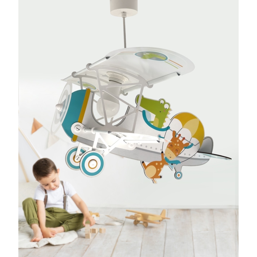Dalber 54542 - Lampadario per bambini LITTLE CROCODILE 1xE27/15W/230V