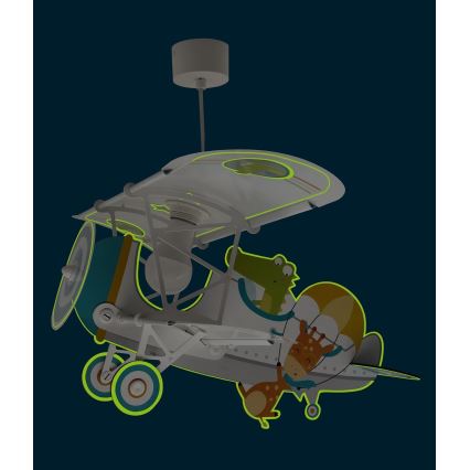 Dalber 54542 - Lampadario per bambini LITTLE CROCODILE 1xE27/15W/230V