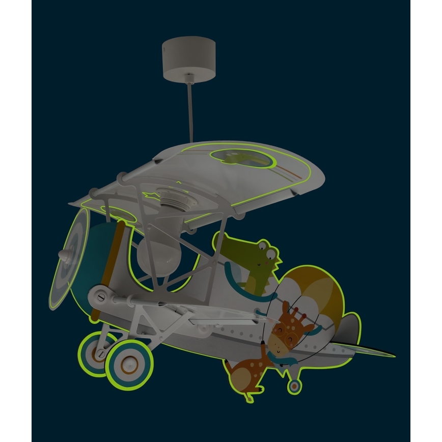 Dalber 54542 - Lampadario per bambini LITTLE CROCODILE 1xE27/15W/230V