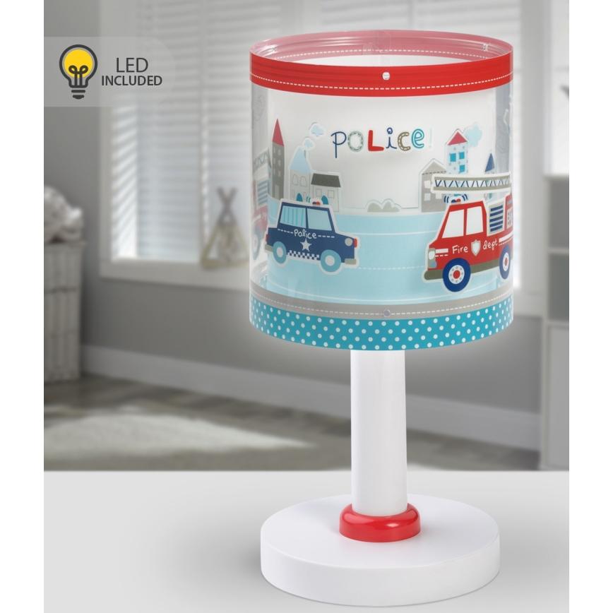 Dalber 60611N - Lampada da comodino LED per bambini POLICE 1xG4/4W/230V multicolore