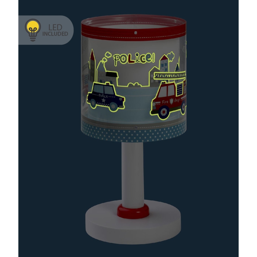 Dalber 60611N - Lampada da comodino LED per bambini POLICE 1xG4/4W/230V multicolore
