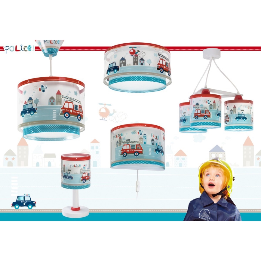 Dalber 60611N - Lampada da comodino LED per bambini POLICE 1xG4/4W/230V multicolore