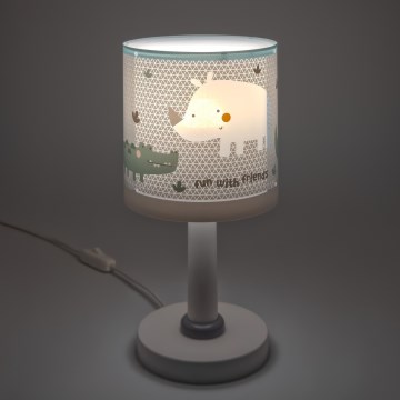 Dalber 60621N - Lampada LED per bambini RHINO&CROCO 1xG4/4W/230V grigia