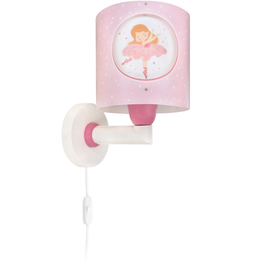 Dalber 60919 - Lampada da parete per cameretta PRINCESS DANCE 1xE27/15W/230V rosa