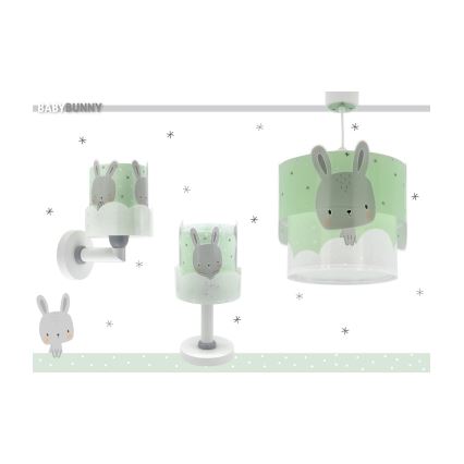 Dalber 61151H - Lampada per bambini BUNNY 1xE14/40W/230V verde