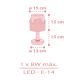 Dalber 61171S - Lampada per bambini WHALE DREAMS 1xE14/8W/230V rosa