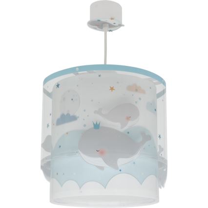 Dalber 61172T - Lampadario per bambini WHALE DREAMS 1xE27/15W/230V blu