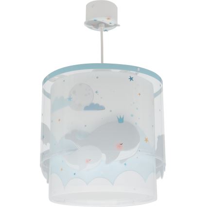 Dalber 61172T - Lampadario per bambini WHALE DREAMS 1xE27/15W/230V blu