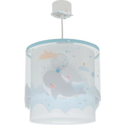 Dalber 61172T - Lampadario per bambini WHALE DREAMS 1xE27/15W/230V blu