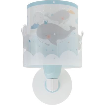 Dalber 61179T - Applique per bambini WHALE DREAMS 1xE27/15W/230V blu