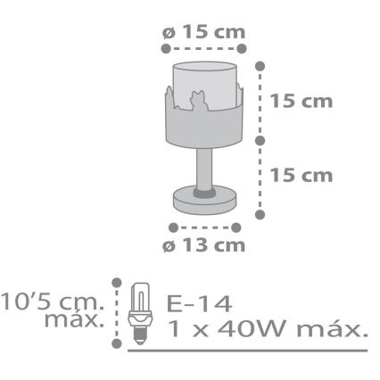 Dalber 61271 - Lampada per bambini LOVING DEER 1xE14/40W/230V