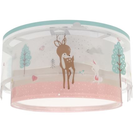 Dalber 61276 - Plafoniera per bambini LOVING DEER 2xE27/15W/230V