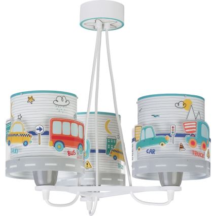 Dalber 61687 - Lampadario per bambini BABY TRAVEL 3xE27/60W/230V