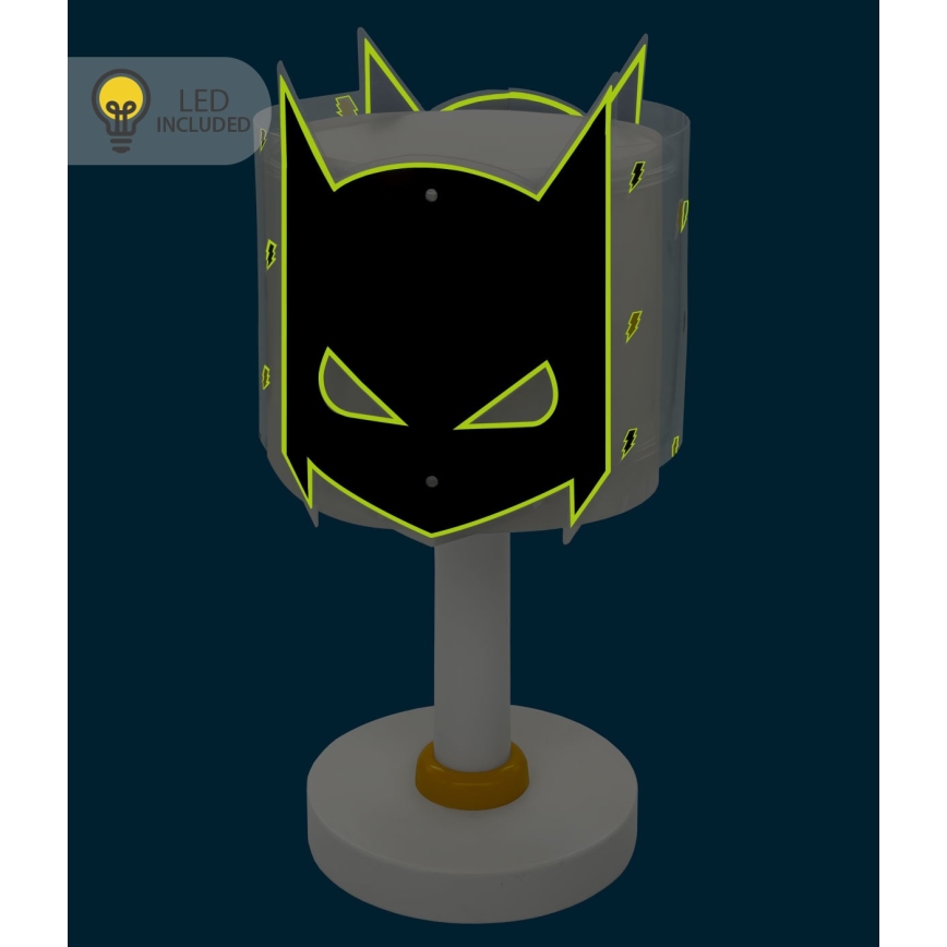Dalber 61801N - Lampada LED per bambini DARK HERO 1xG4/4W/230V bianco/nero