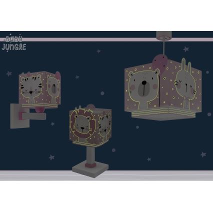 Dalber 63111S - Lampada per bambini JUNGLE 1xE14/8W/230V rosa
