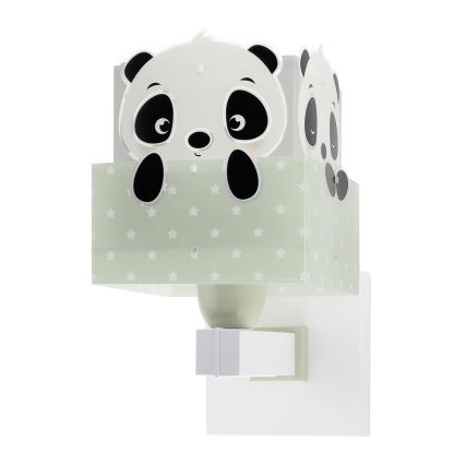 Dalber 63169H - Applique per bambini PANDA 1xE27/60W/230V verde