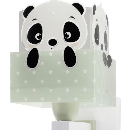 Dalber 63169H - Applique per bambini PANDA 1xE27/60W/230V verde