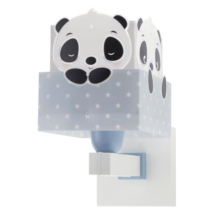 Dalber 63169T - Applique per bambini PANDA 1xE27/60W/230V blu