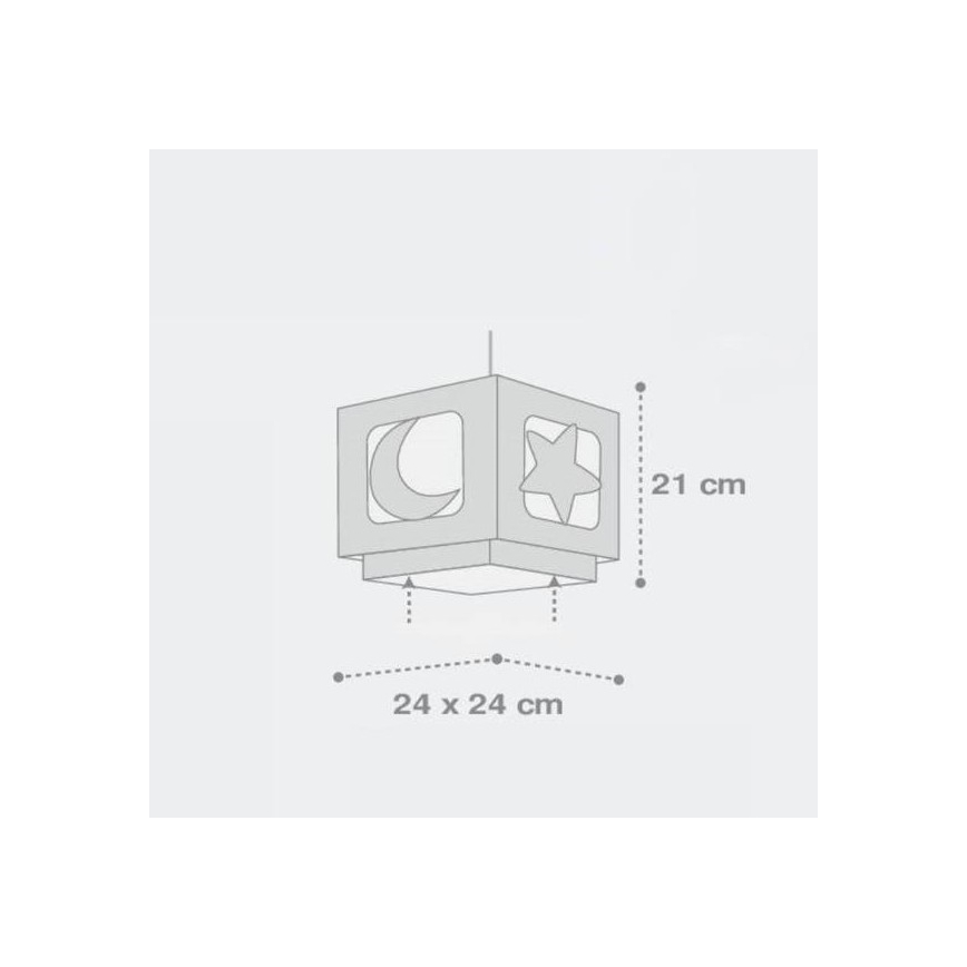 Dalber 63232E - Lampadario per bambini MOON LIGHT 1xE27/60W/230V